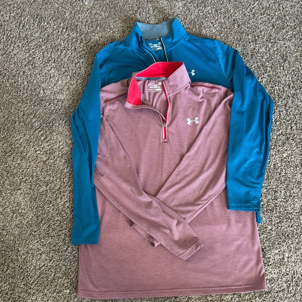 2 Under armor heat gear men’s long sleeved tops $10 each